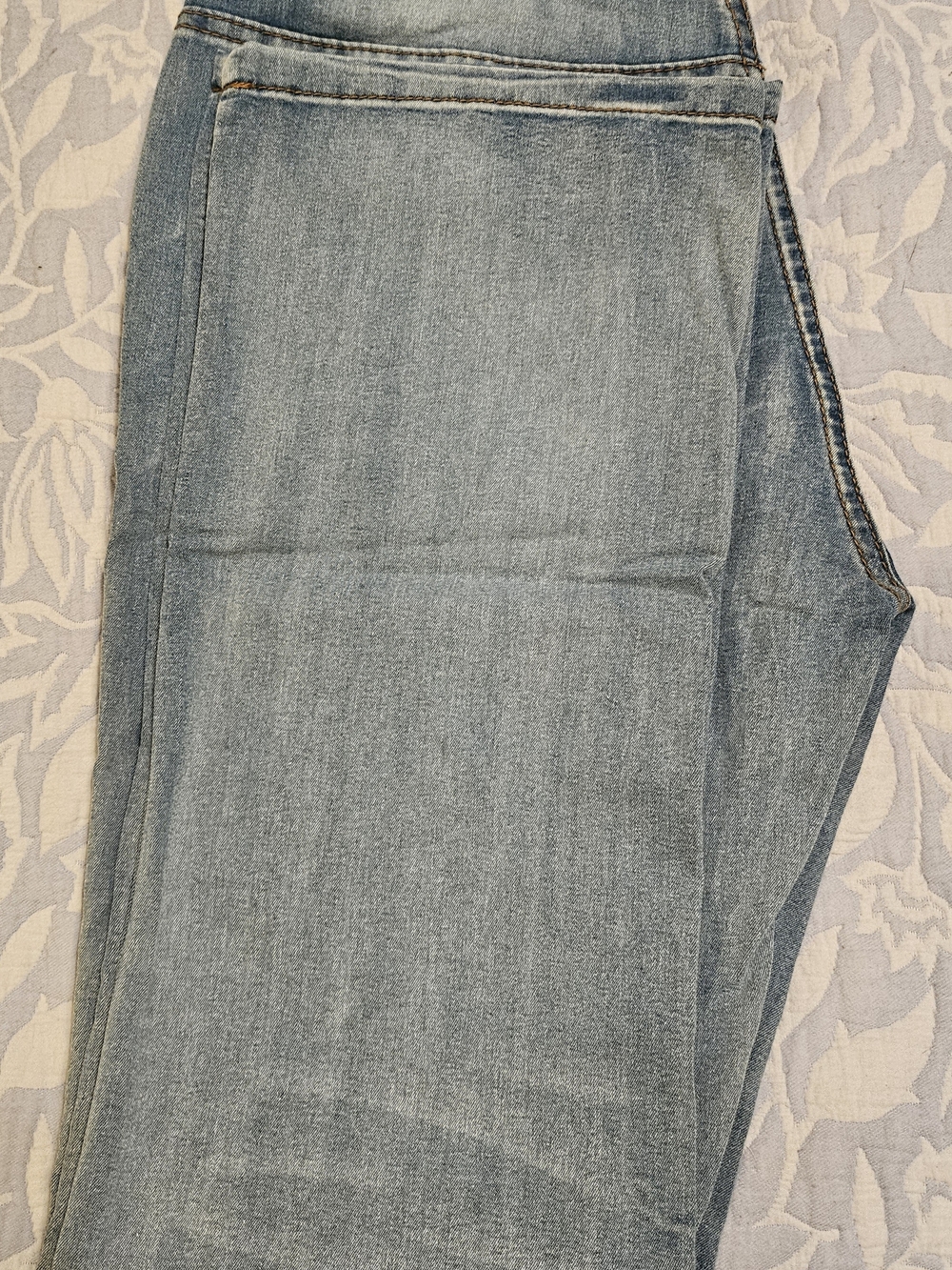 Merona Light Blue Wide-Leg Jeans with Flag Pocket - Blue, Red, White - Picture 2 of 8